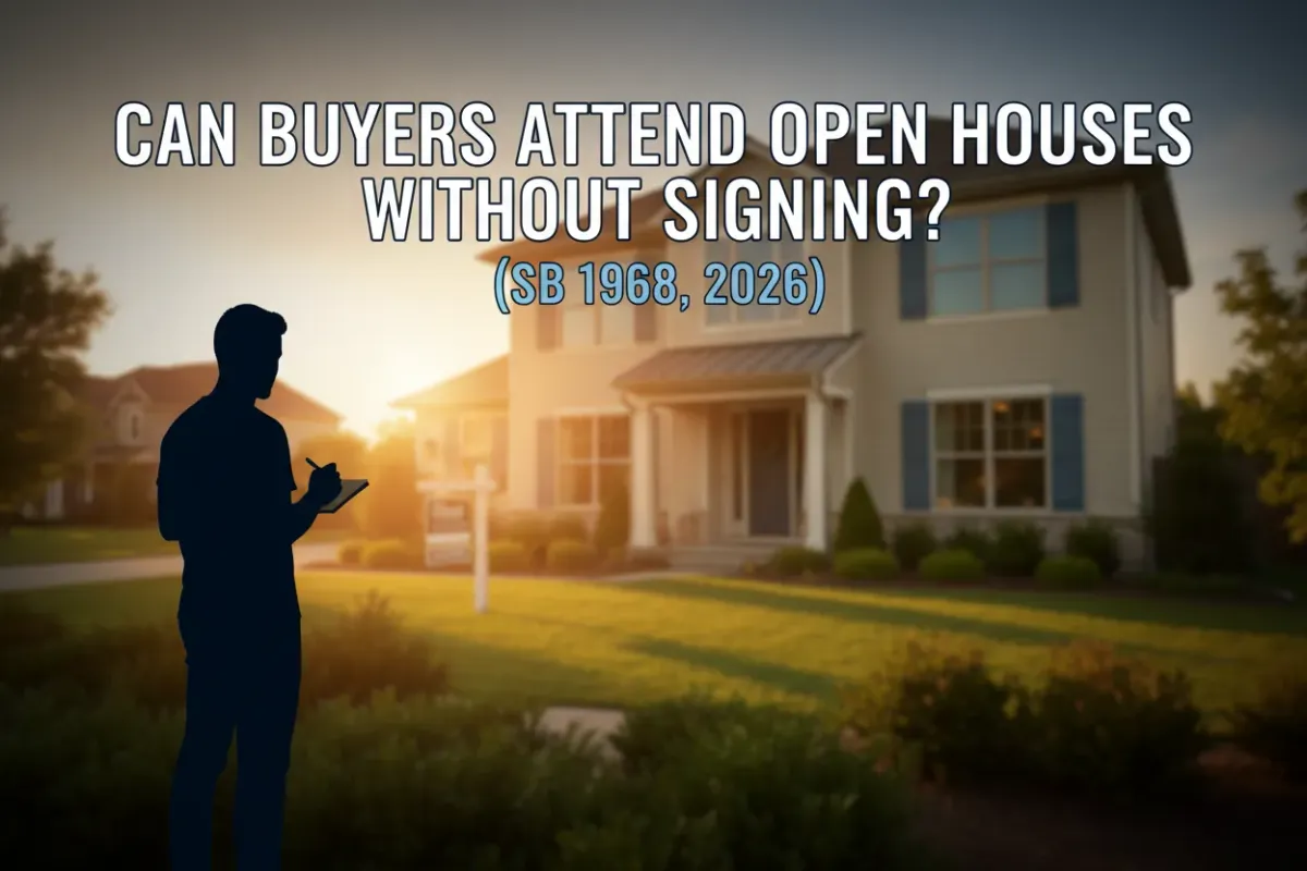SB 1968 (2026): Can Buyers Attend Open Houses Without Signing
