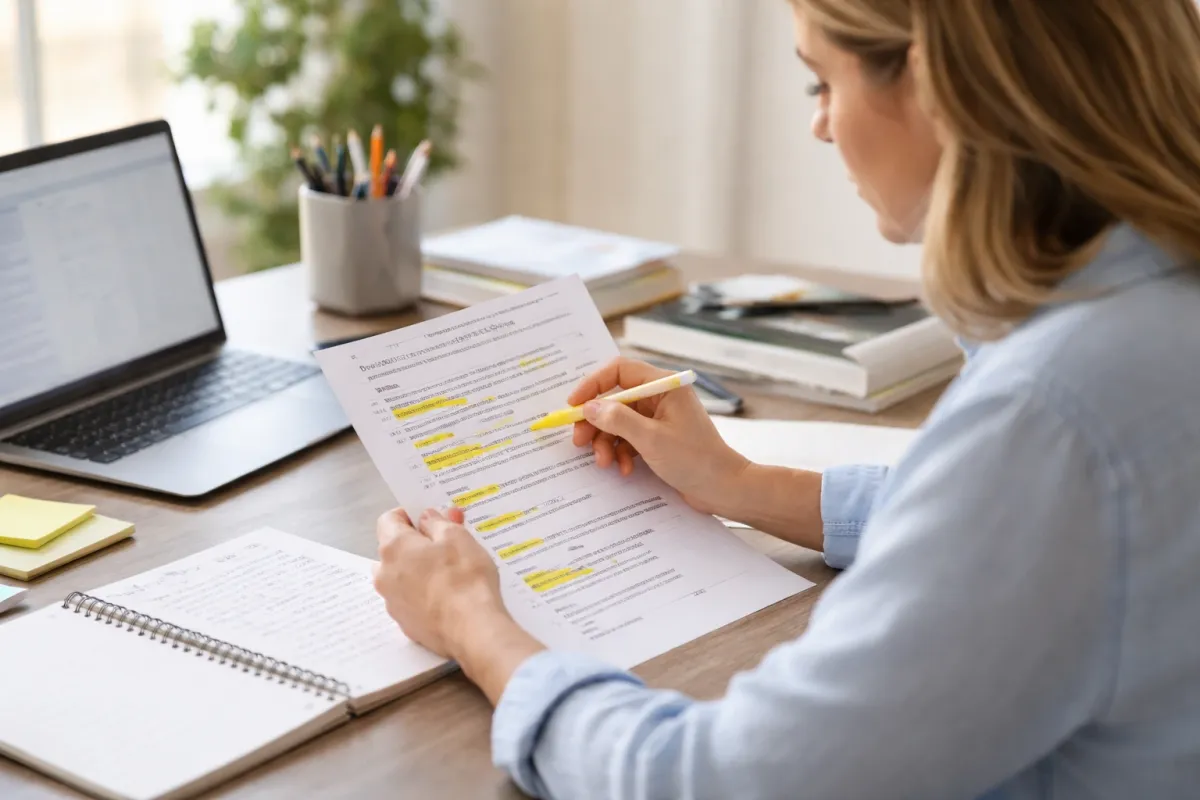Blog cover image for How to Use Flashcards for the Real Estate Exam Without Memorizing Blindly with a realistic real estate exam prep study scene.