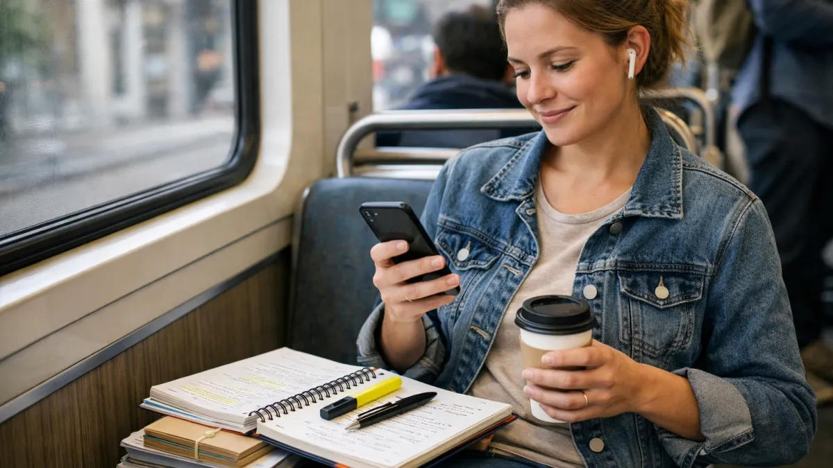 Blog cover image for What to Do After Pre-Licensing Coursework Ends showing a realistic real estate exam prep study scene.